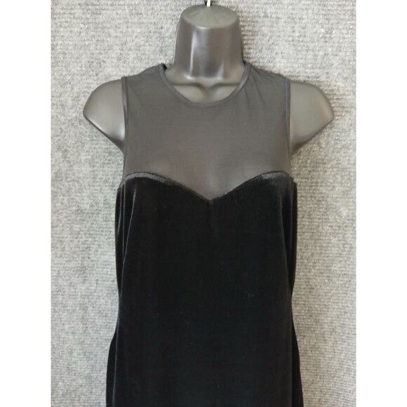 Vintage All That Jazz Womens Maxi Dress Size M Black Witchy Y2K Vamp Goth Velvet - Picture 2 of 9